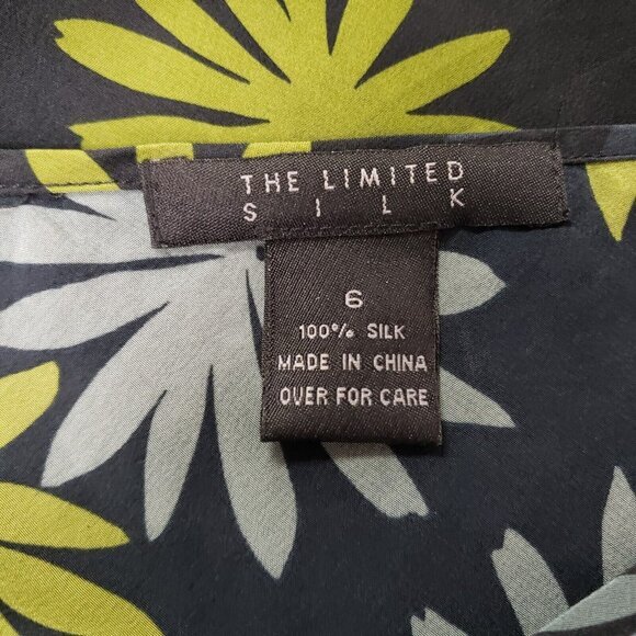 The Limited Women Babydoll Y2K Silk Midi Dress Size 6 Floral Spring Forest Fairy - Picture 4 of 9